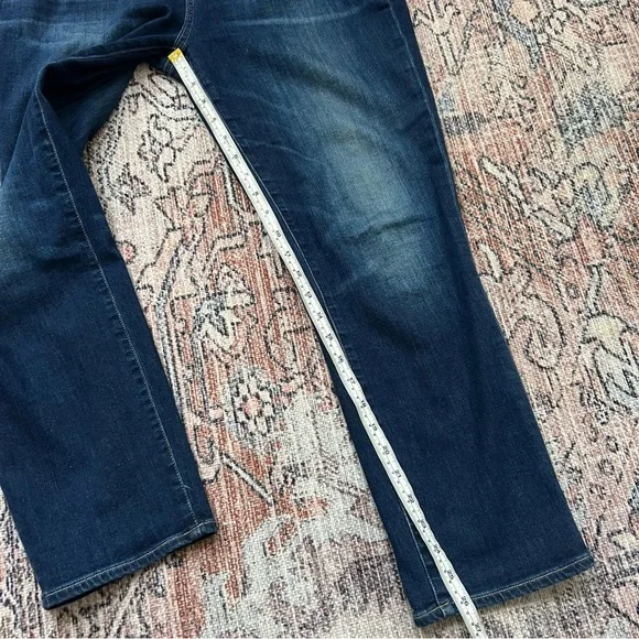 Paige Brigitte Crop Jeans Designer Straight Leg Boyfriend Jeans Dark Wash 30